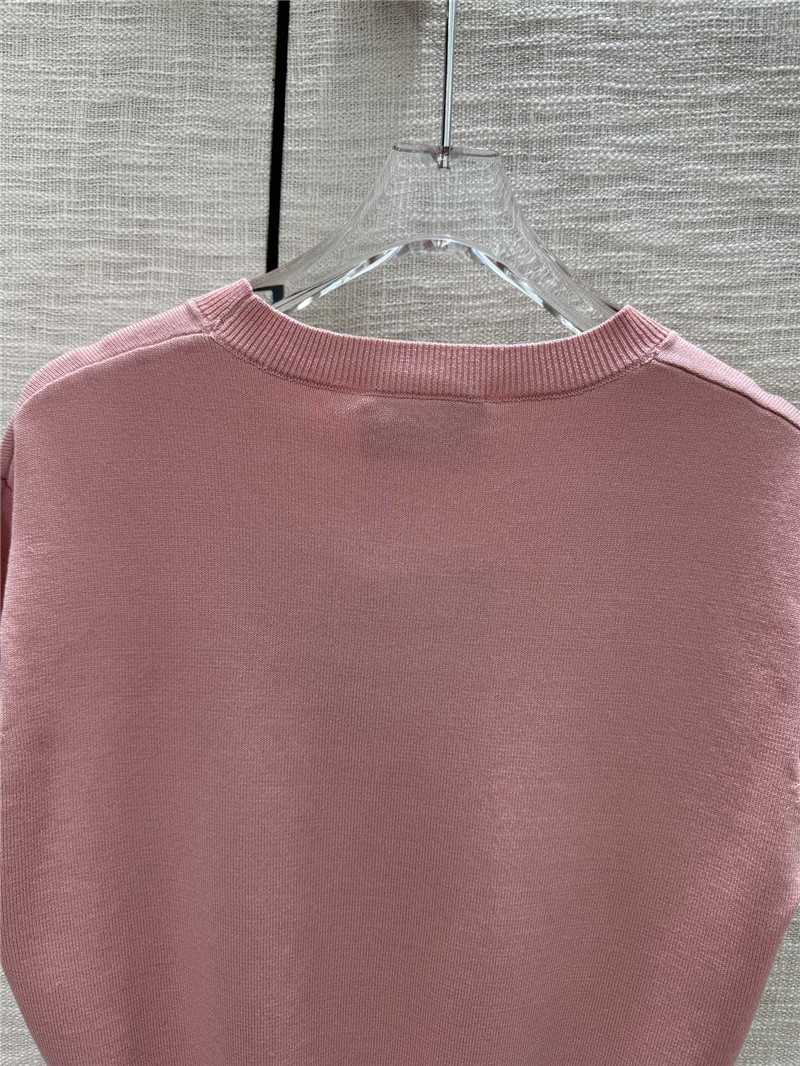 Pra*a round neck knitted short sleeve replica d&g clothing