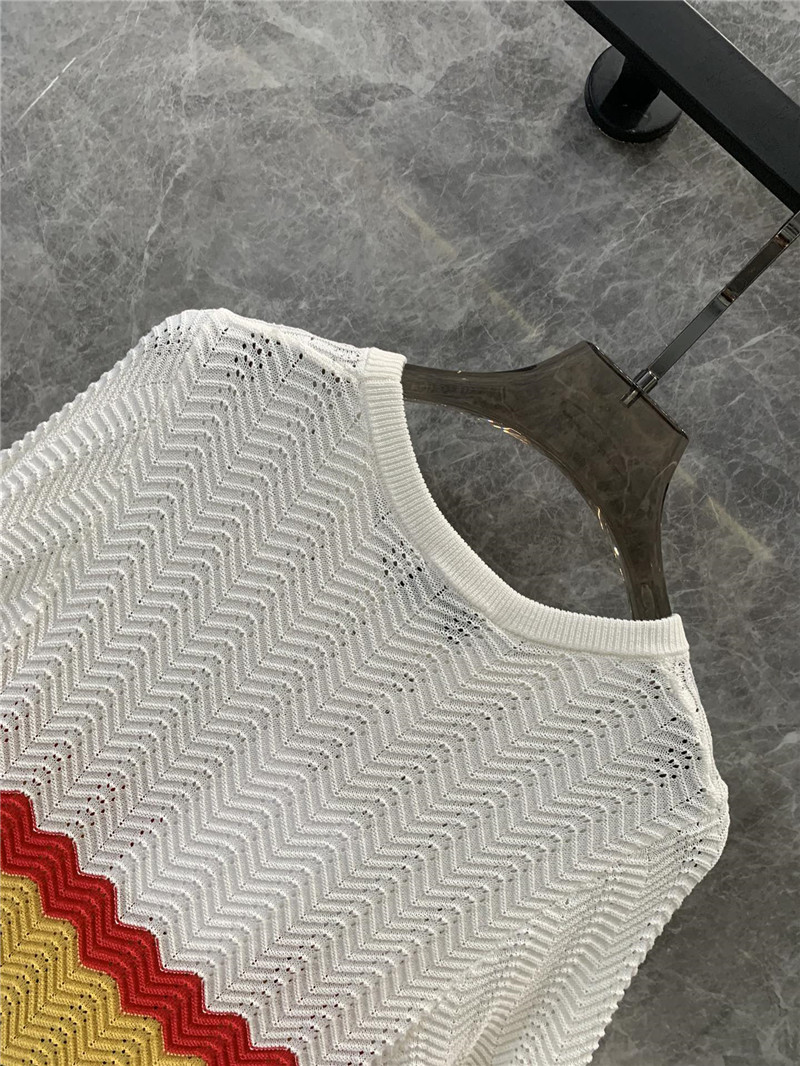 Ch**el dopamine striped knitted t-shirt