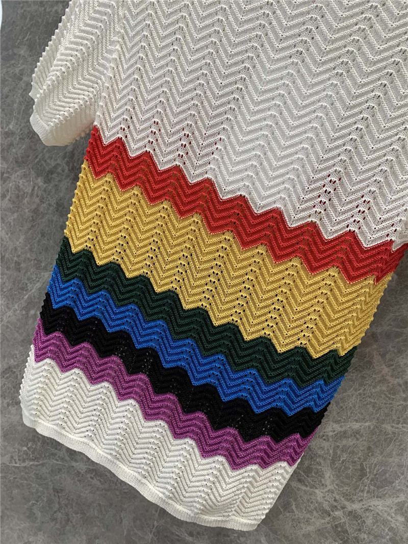 Ch**el dopamine striped knitted t-shirt