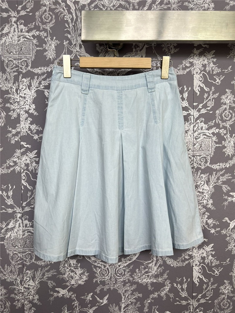M1um1u sky blue pleated skirt replica clothing sites