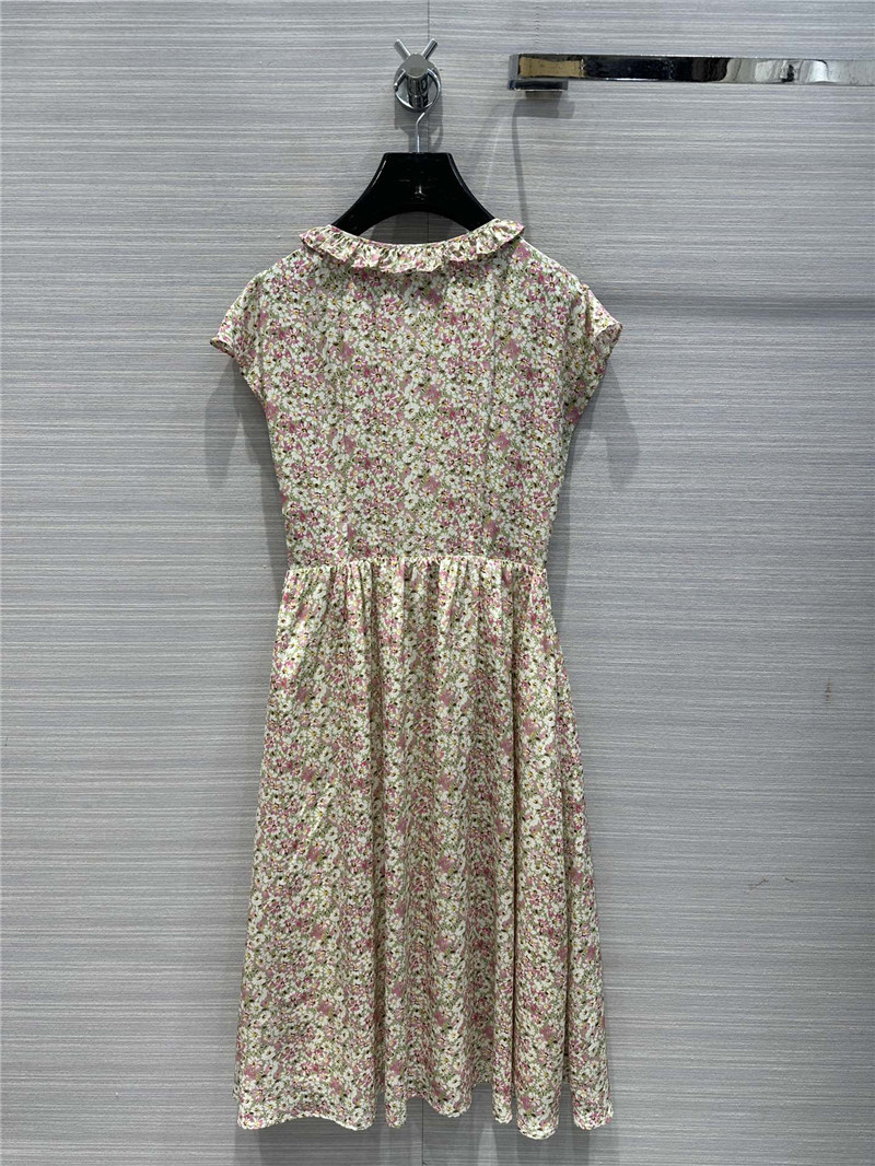 Ce1i*e retro french elegant silk dress replica designer clothes