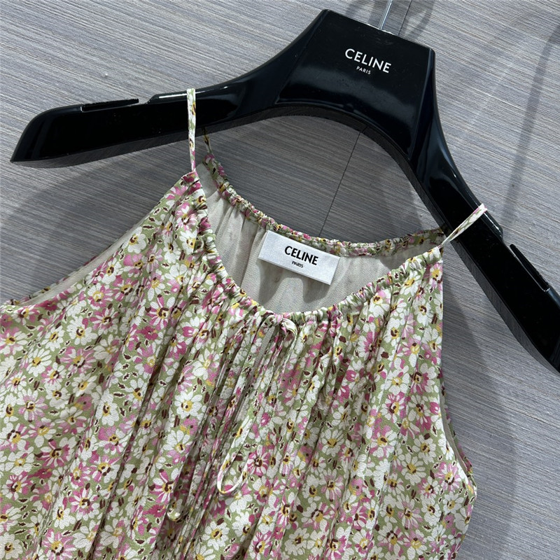 Ce1i*e retro french elegant silk dress replica designer clothes