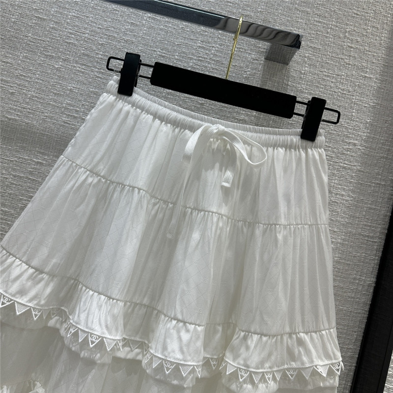 Ch**el embroidered patchwork puff skirt replica designer clothes
