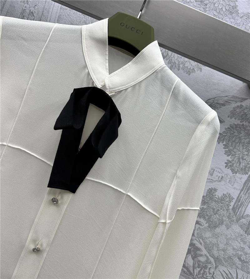 Gvc*1 bow patchwork shirt replica d&g clothing