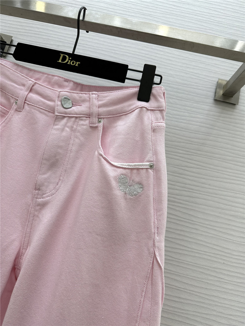 D10r pink wide-leg jeans