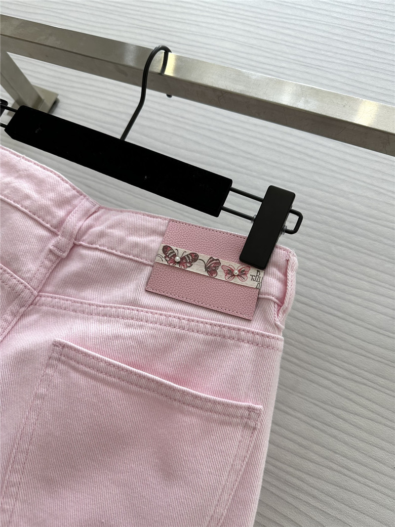 D10r pink wide-leg jeans
