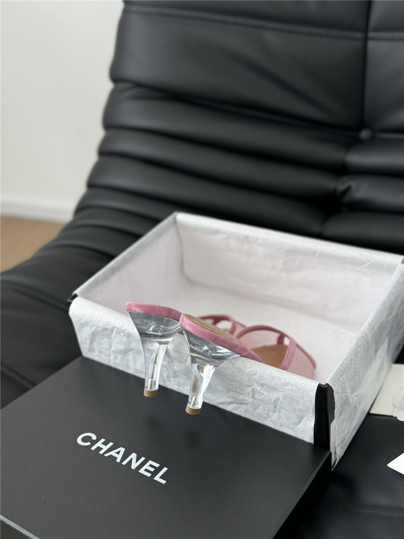 Ch**el mesh grosgrain logo mules