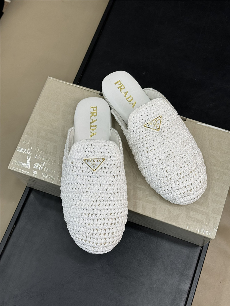 Pra*a crochet mules white