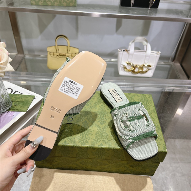 Gvc*1 interlocking g slide sandal light aquamarine