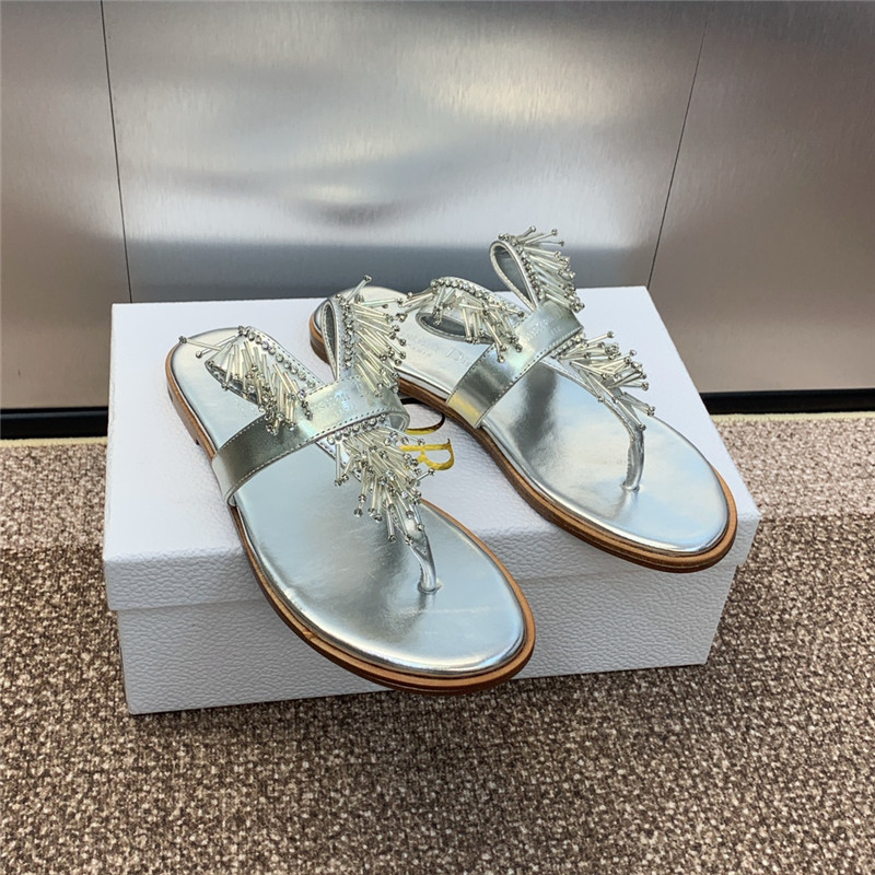D10r eclat thong sandal silver