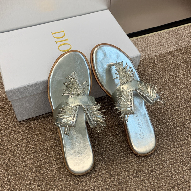 D10r eclat thong sandal silver