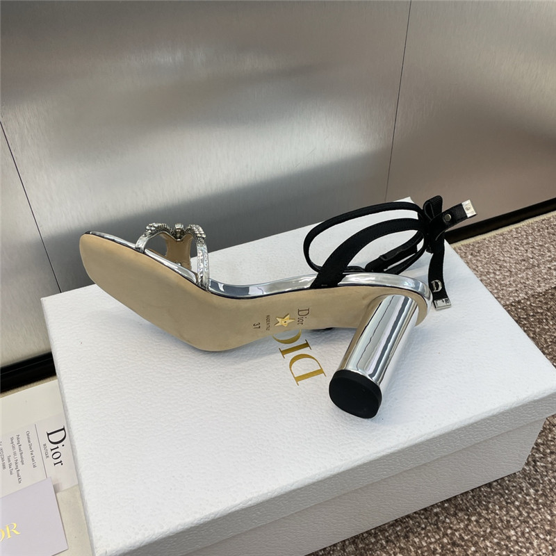 D10r sunset heeled sandals silver