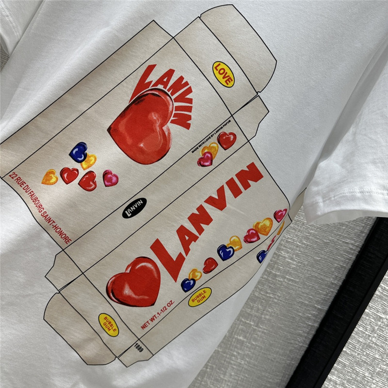 LANVIN printed T-shirt cheap designer replica clothes