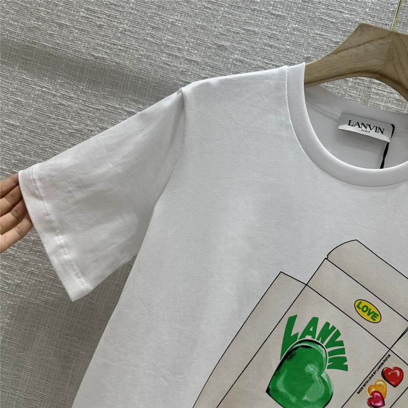 LANVIN printed T-shirt cheap designer replica clothes