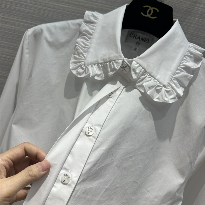 Ch**el palace style lace collar shirt replica clothing