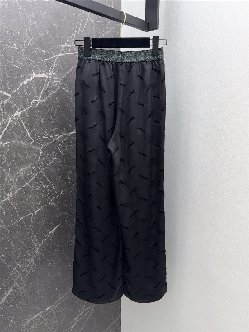 Ch**el elastic waist straight pants cheap replica designer clothes