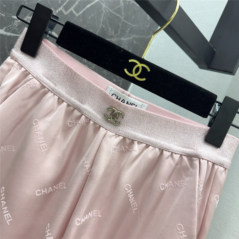 Ch**el elastic waist straight pants cheap replica designer clothes