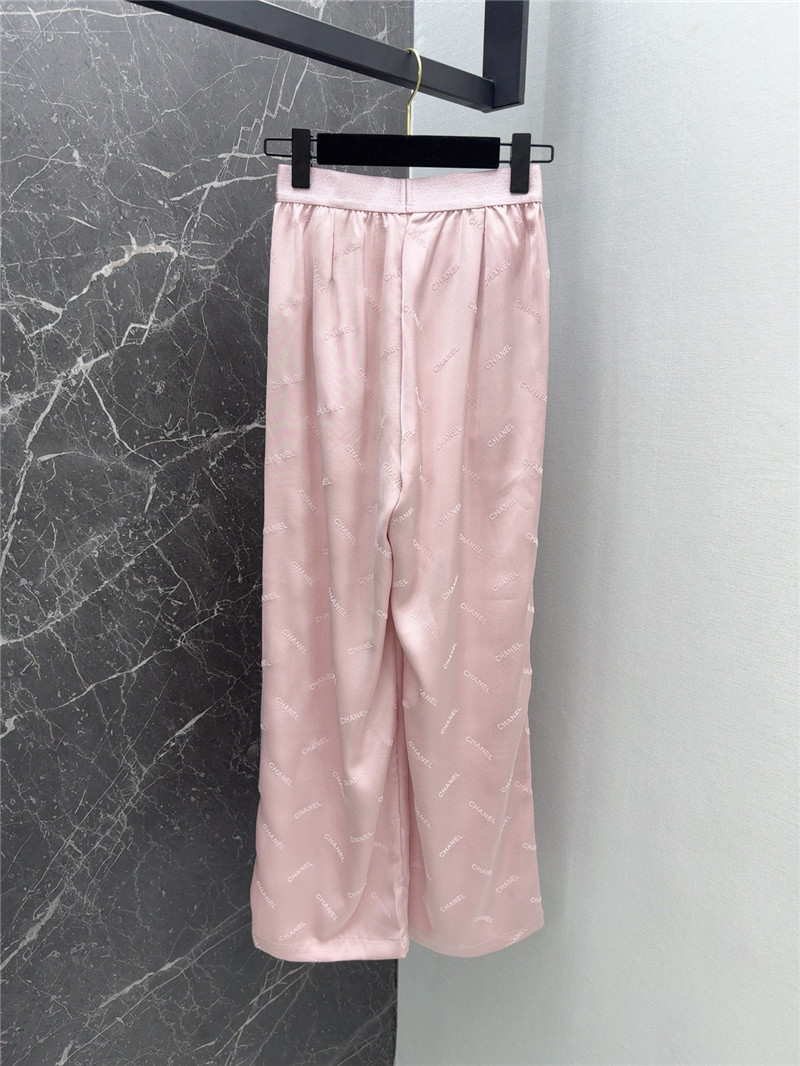 Ch**el elastic waist straight pants cheap replica designer clothes