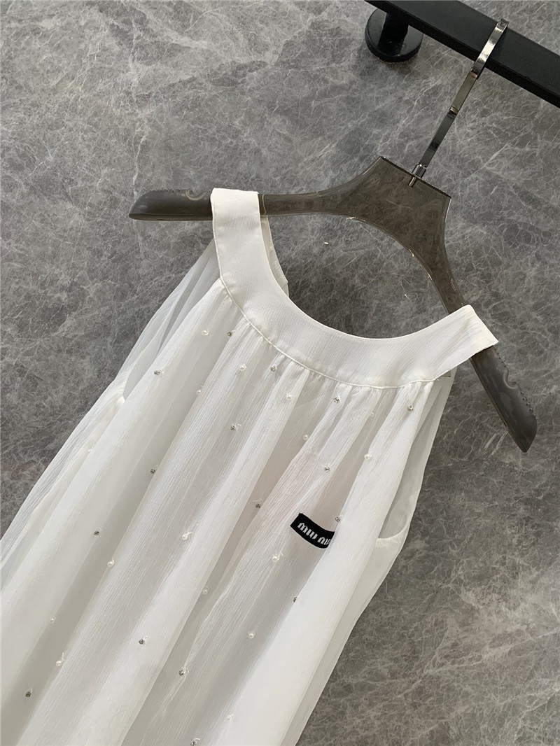 M1um1u sleeveless shirt vest tops replica clothes