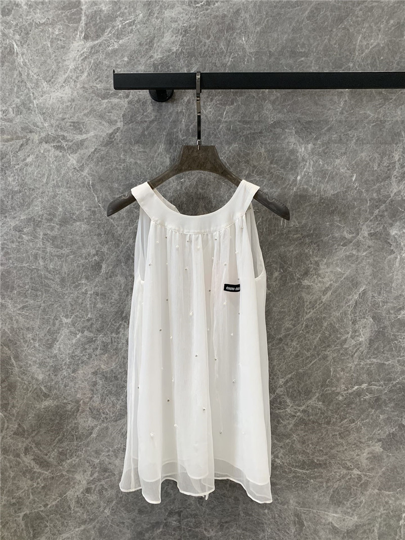 M1um1u sleeveless shirt vest tops replica clothes