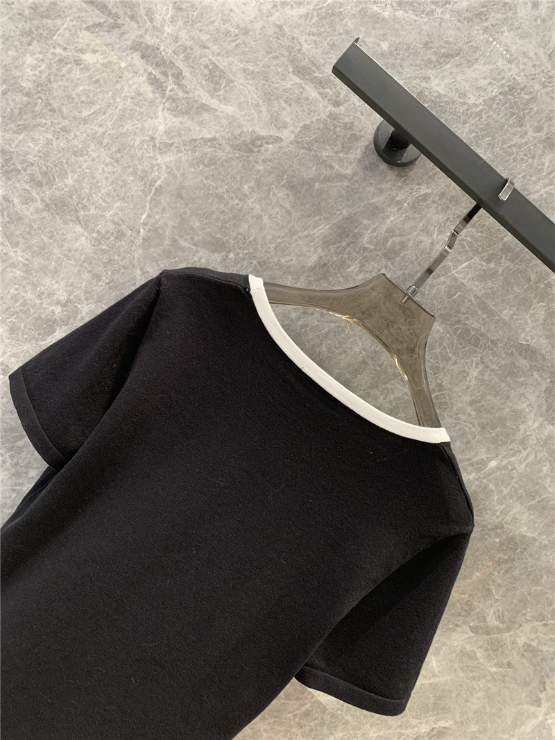 Ch**el knitted short sleeve top replica clothing