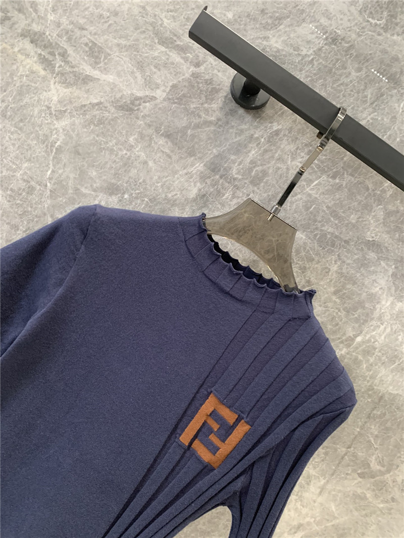 F**di irregular knitted short-sleeved top replica clothes
