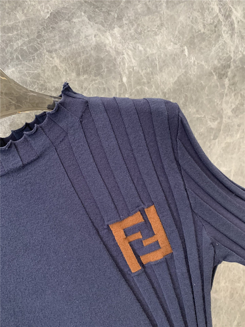 F**di irregular knitted short-sleeved top replica clothes