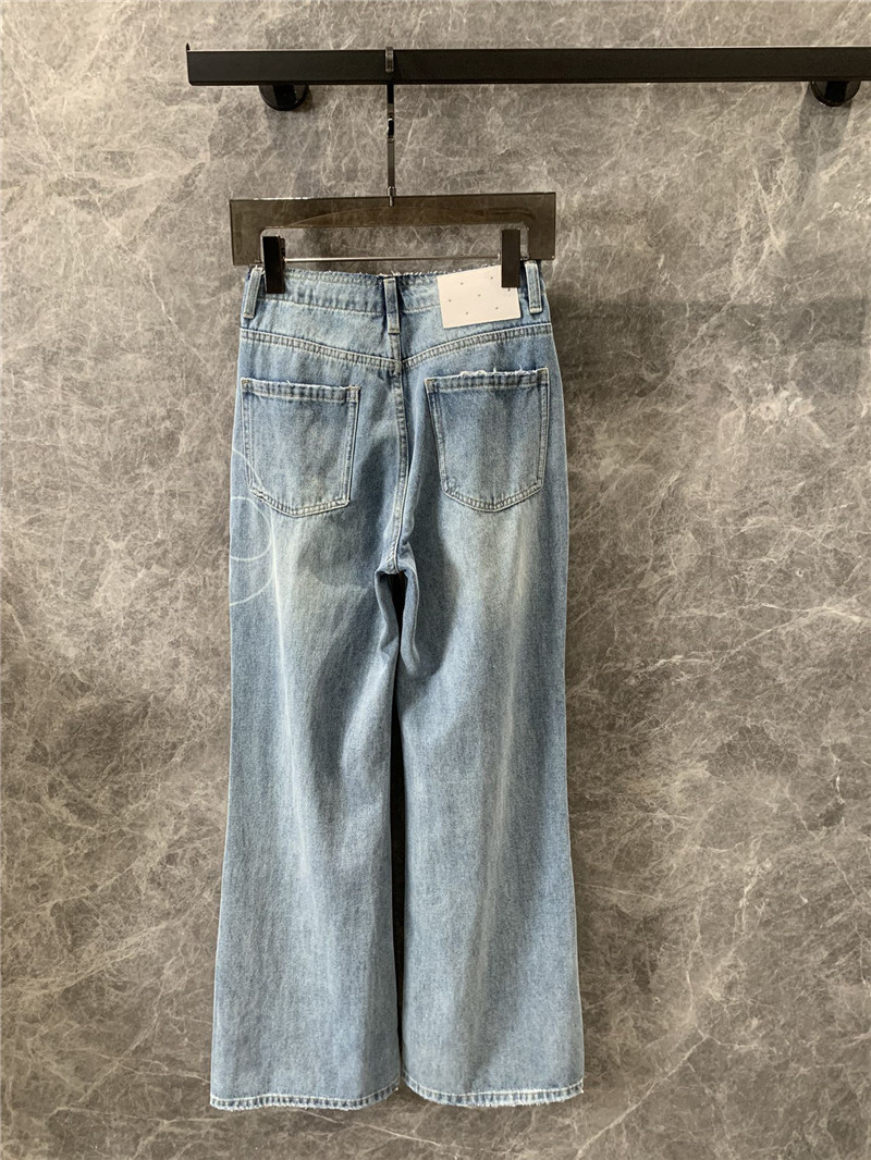 l0vis Vvtt0n lv ripped denim trousers replica clothing