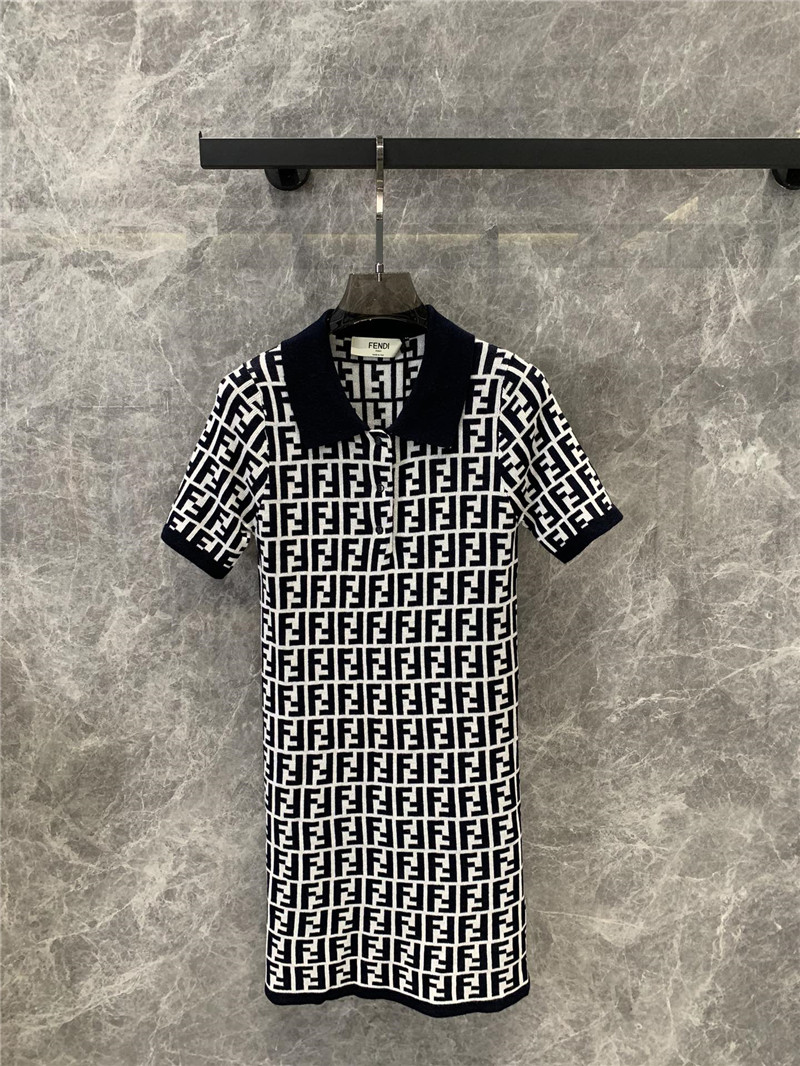 F**di presbyopic knitted short-sleeved dress replica clothing