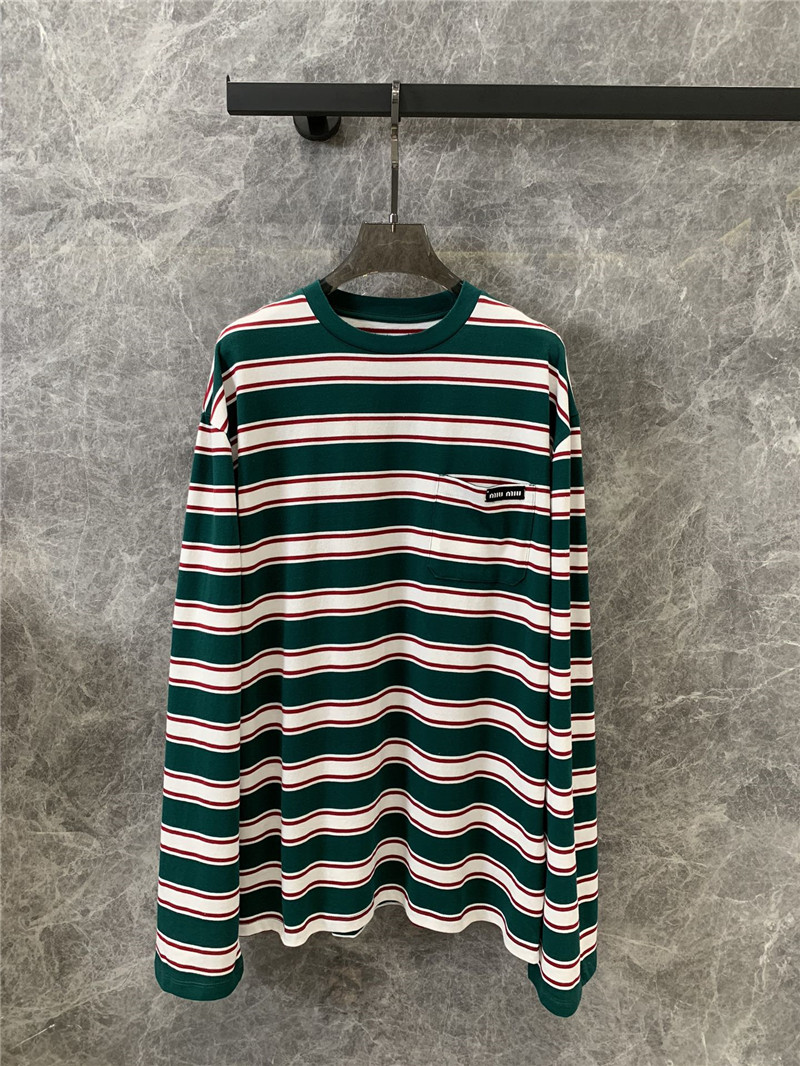 M1um1u pocket long sleeve t-shirt replica designer clothes