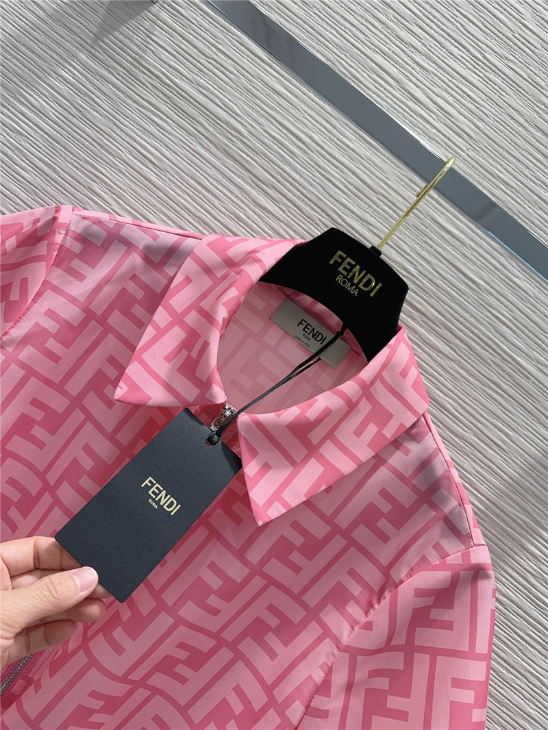 F**di preppy technical fabric shirt dress replica clothes
