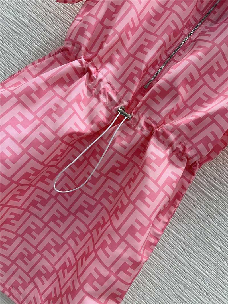 F**di preppy technical fabric shirt dress replica clothes