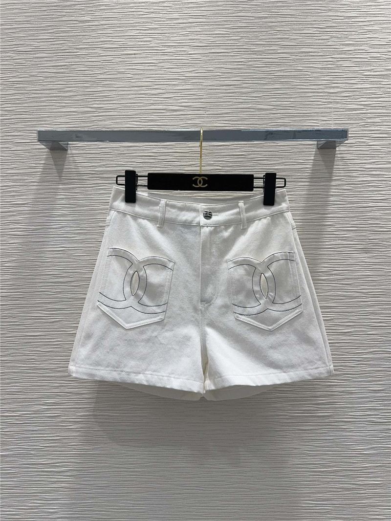 Ch**el denim denim shorts replica designer clothing websites