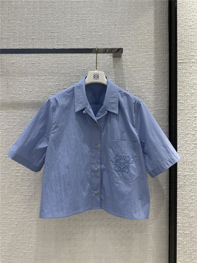 L0ew* preppy embroidered shirt replica designer clothes