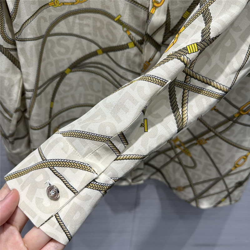 Versace chain printed silk shirt replica clothing sites
