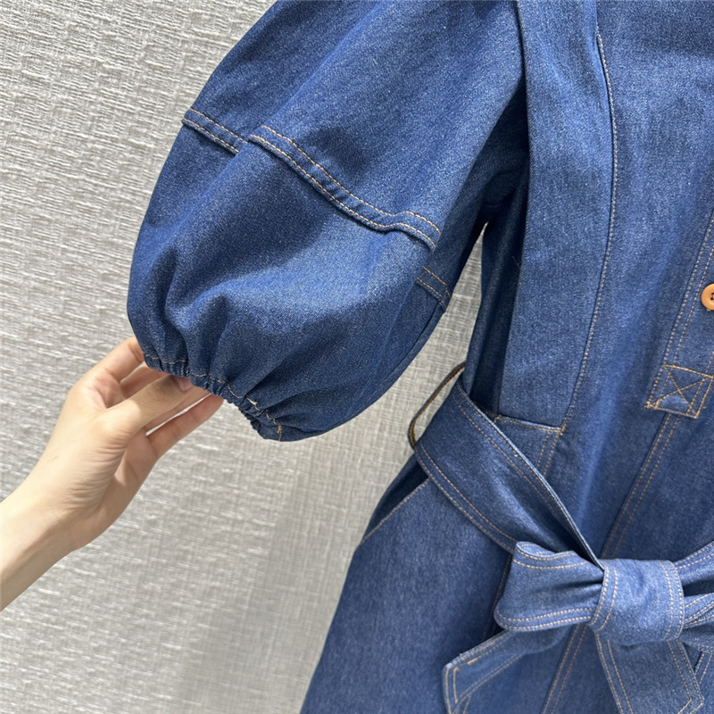 zimm belted denim dress replica d&g clothing