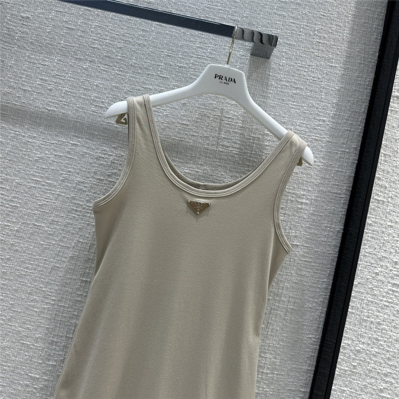 Pra*a casual vest dress replica designer clothes