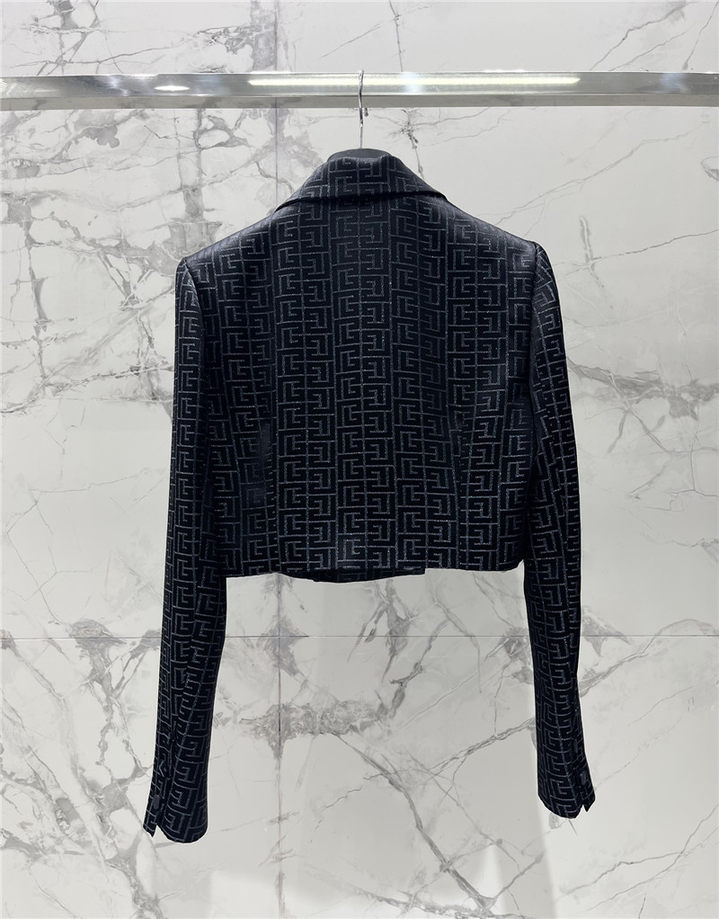 Balmain acetate jacquard small suit replica designer clothes