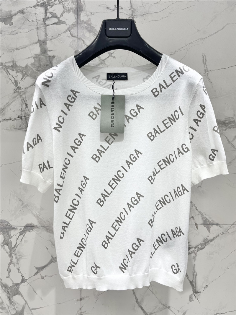 Ba1en*iaga new knitted short-sleeved replica designer clothes