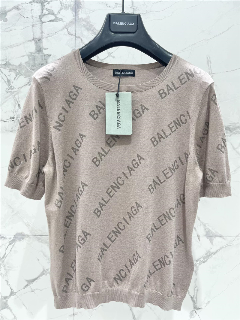 Ba1en*iaga new knitted short-sleeved replica designer clothes