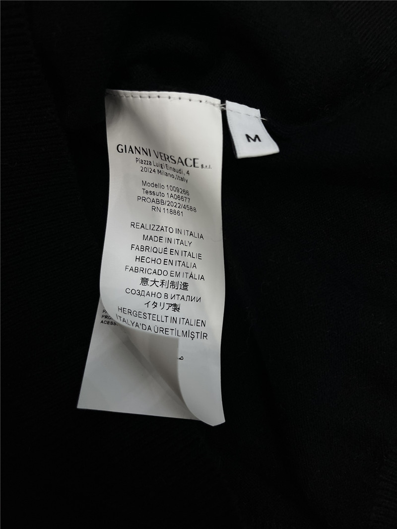 Versace Medusa Plaque Knitted Top black