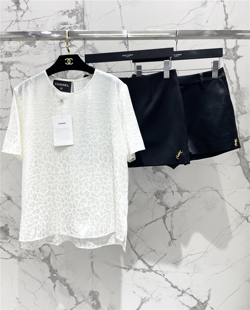 Ch**el silk stretch satin top replica clothing