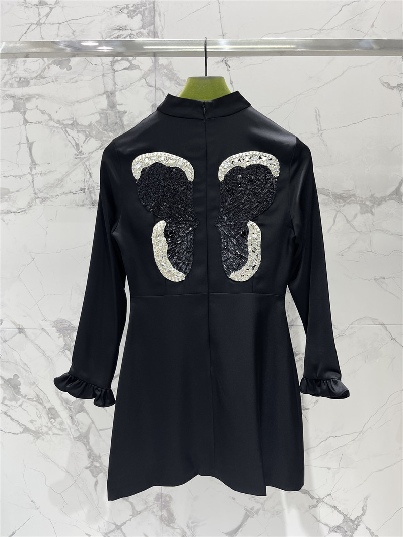 Gvc*1 butterfly satin dress replica designer clothes