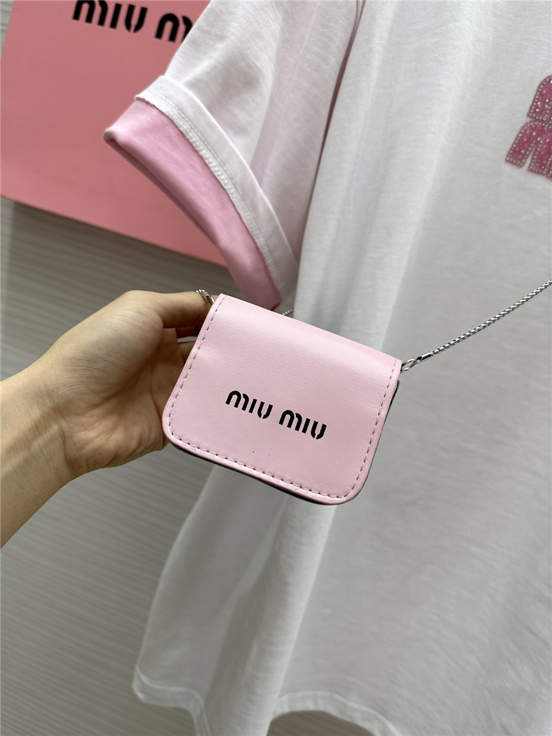 M1um1u custom beaded contrast color t-shirt replica clothing