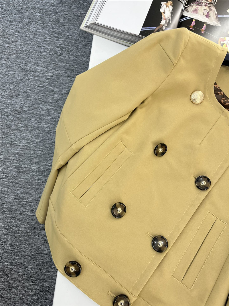 l0vis Vvtt0n lv double breasted round neck jacket replica clothes
