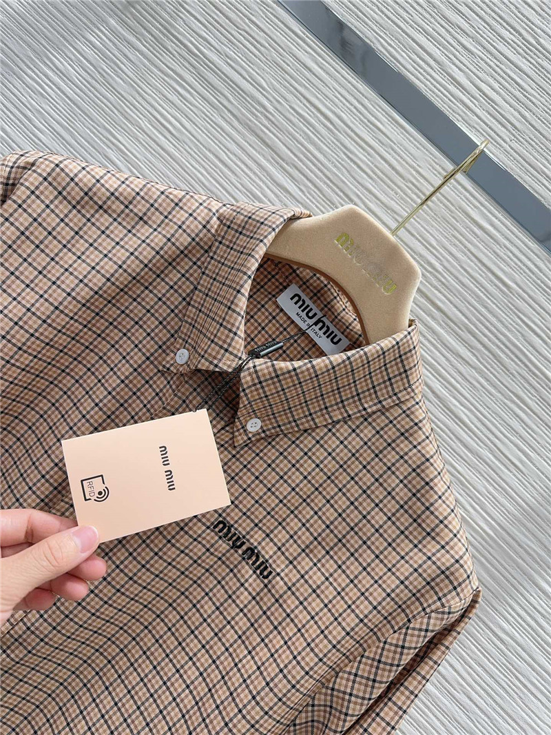 M1um1u plaid shirt replica d&g clothing