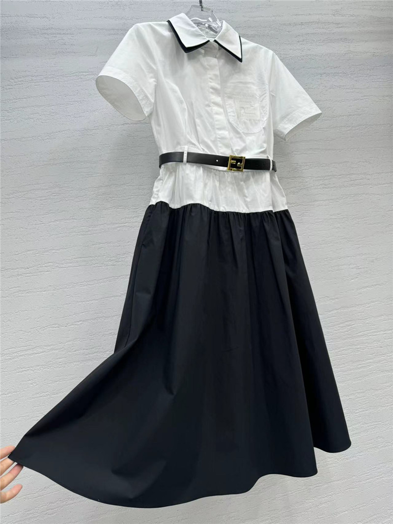 F**di white logo polo dress