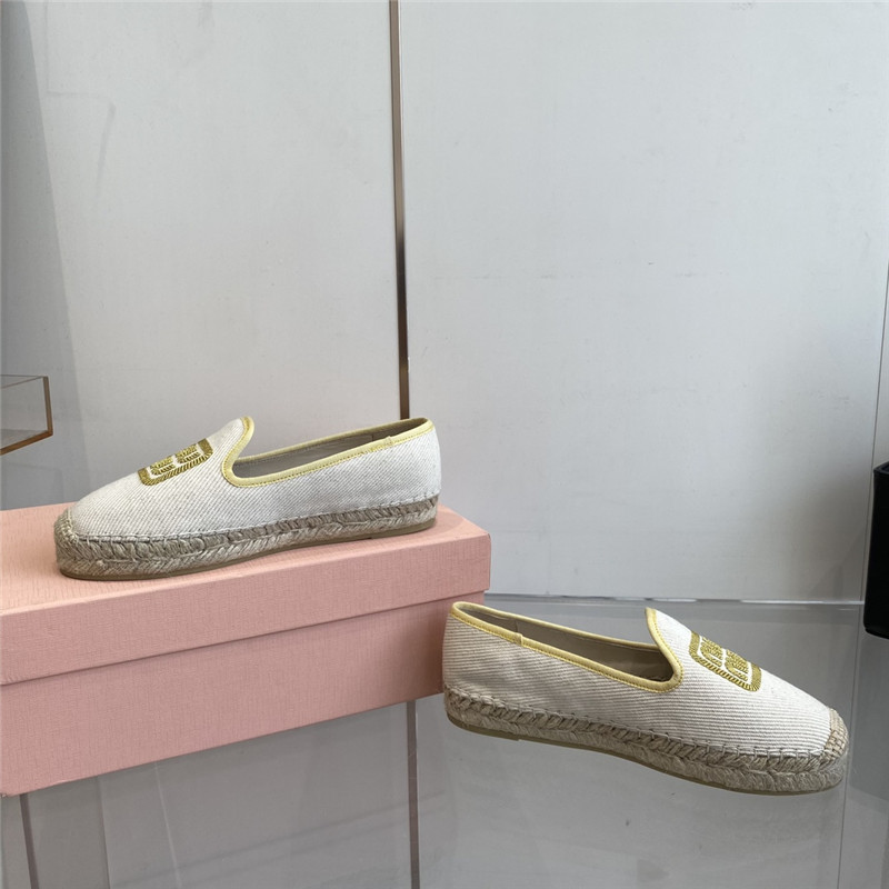 Miu Miu Logo-Embroidered Espadrilles