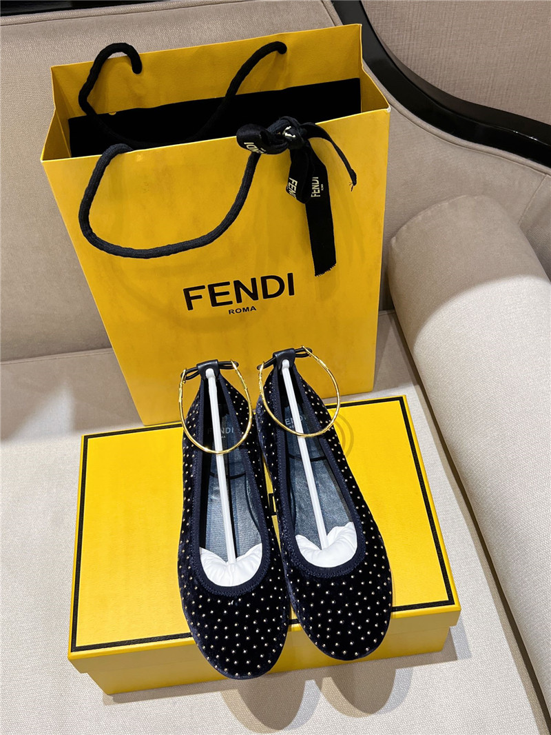 F**di polka dot ballet flats