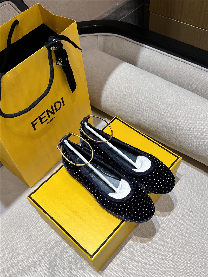 F**di polka dot ballet flats